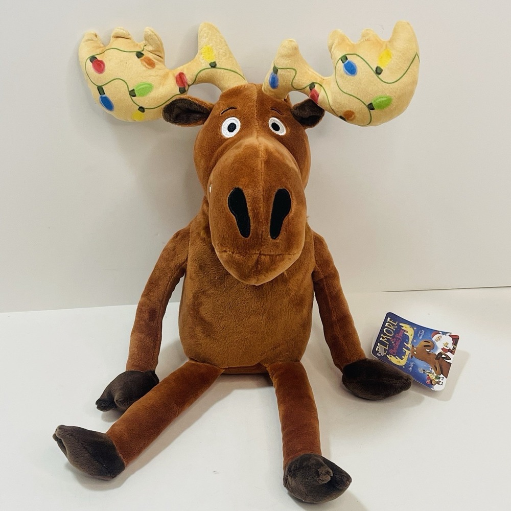 Kohl's Cares Elmore Christmas Moose‎ Brown Plush Stuffed Animal Toy